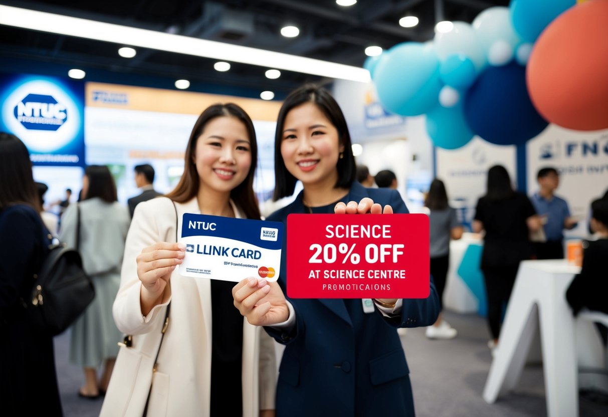 People with NTUC Link Card enjoying 20% off at Science Centre promotions
