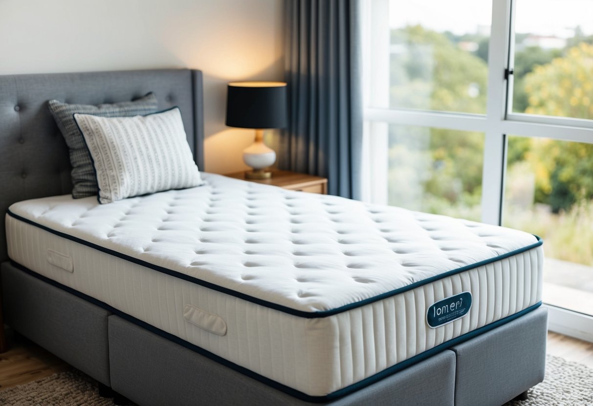 A cozy bedroom with a simple single bed and a comfortable mattress bundle, showcased in a bright and inviting setting