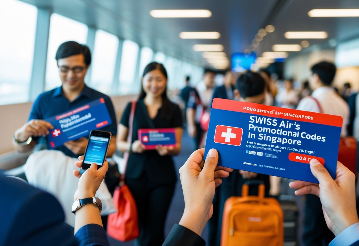 Passengers using SWISS Air's promotional codes to book flights in Singapore