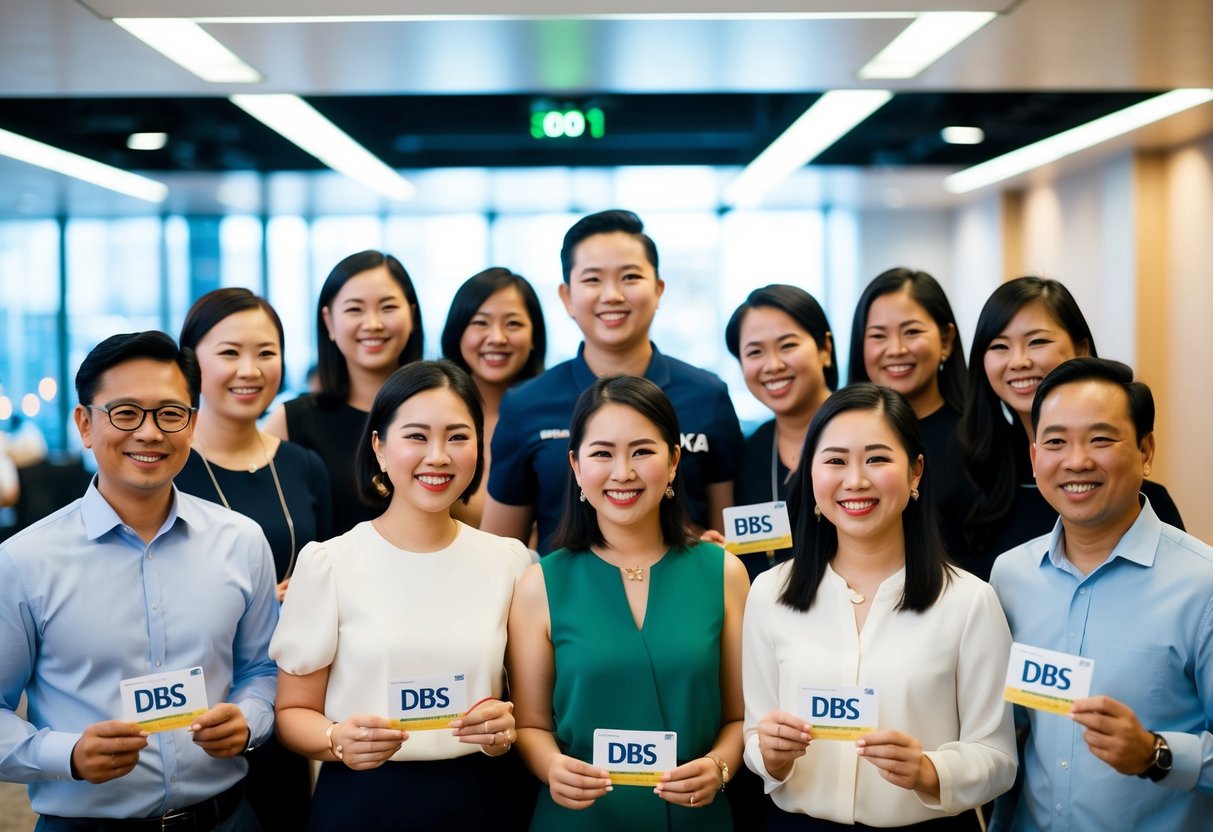 A group of DBS cardholders enjoying extra discounts on Traveloka promotions in Singapore