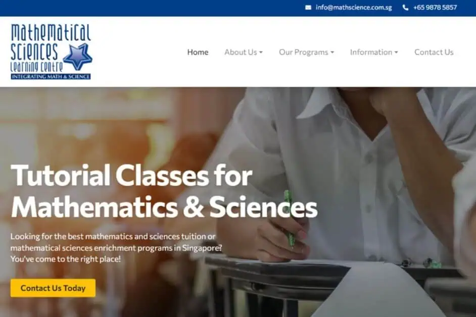 Mathematical Sciences Learning Centre: Premier Math Tuition in Singapore