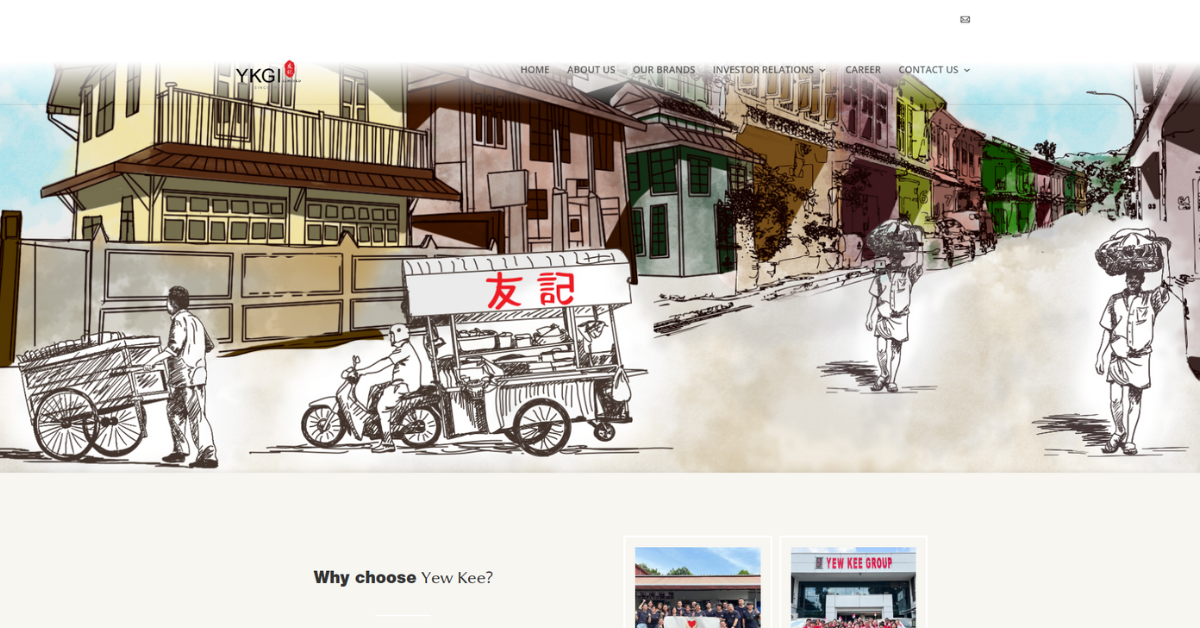 A website design for a chinese restaurant