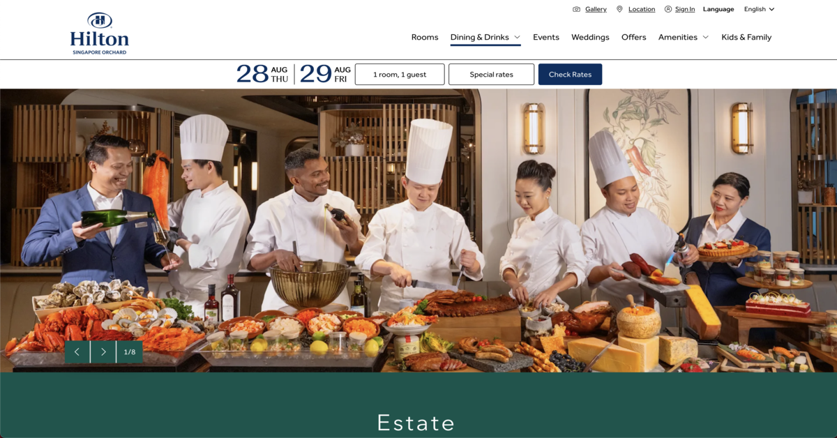 Estate At Hilton Singapore Orchard - sunday brunches for an exquisite weekend feast in Singapore