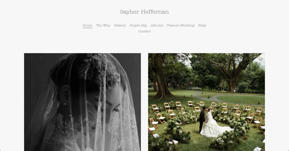 Sayher Heffernan - professional photographers capturing moments with elegance and style in Singapore