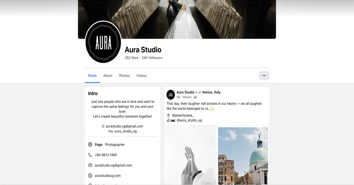 Aura Studio - professional photographers capturing moments with elegance and style in Singapore