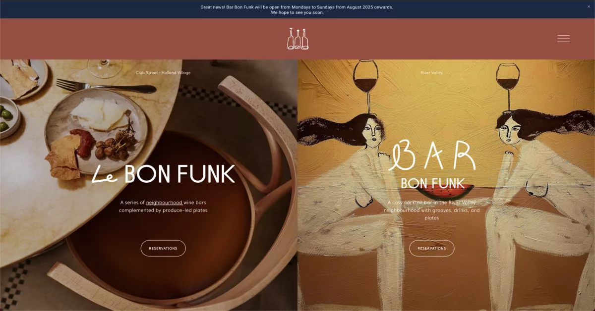 Le Bon Funk - wine bars for discerning palates in Singapore