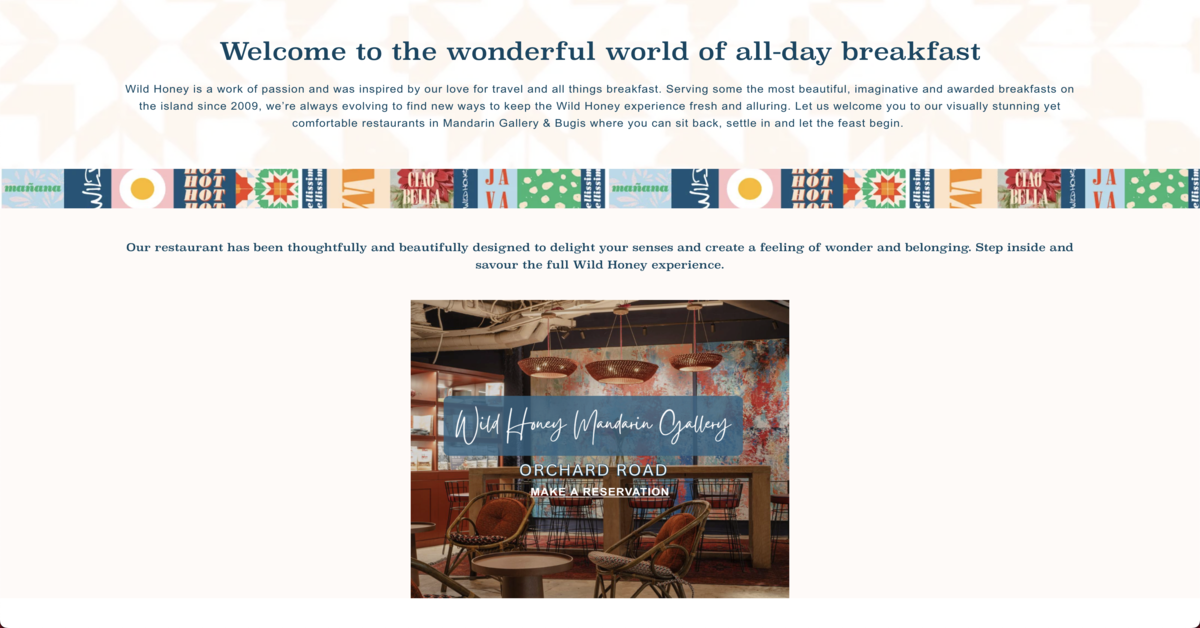 Wild Honey - sunday brunches for an exquisite weekend feast in Singapore