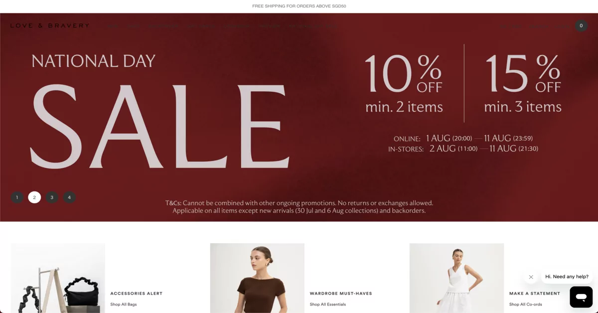 Love And Bravery - online clothing stores in Singapore
