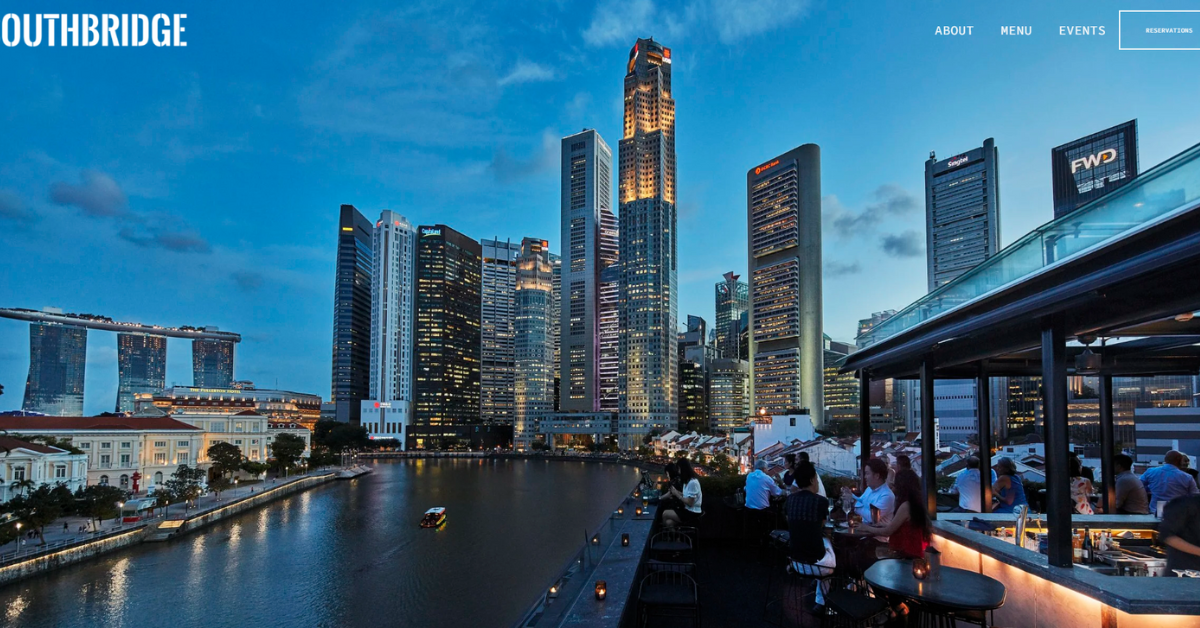 Southbridge - boat quay restaurants a curated for discerning diners in Singapore