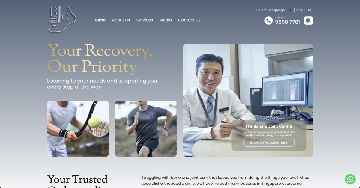 The Bone Joint Centre - orthopaedic doctors for elite care in Singapore