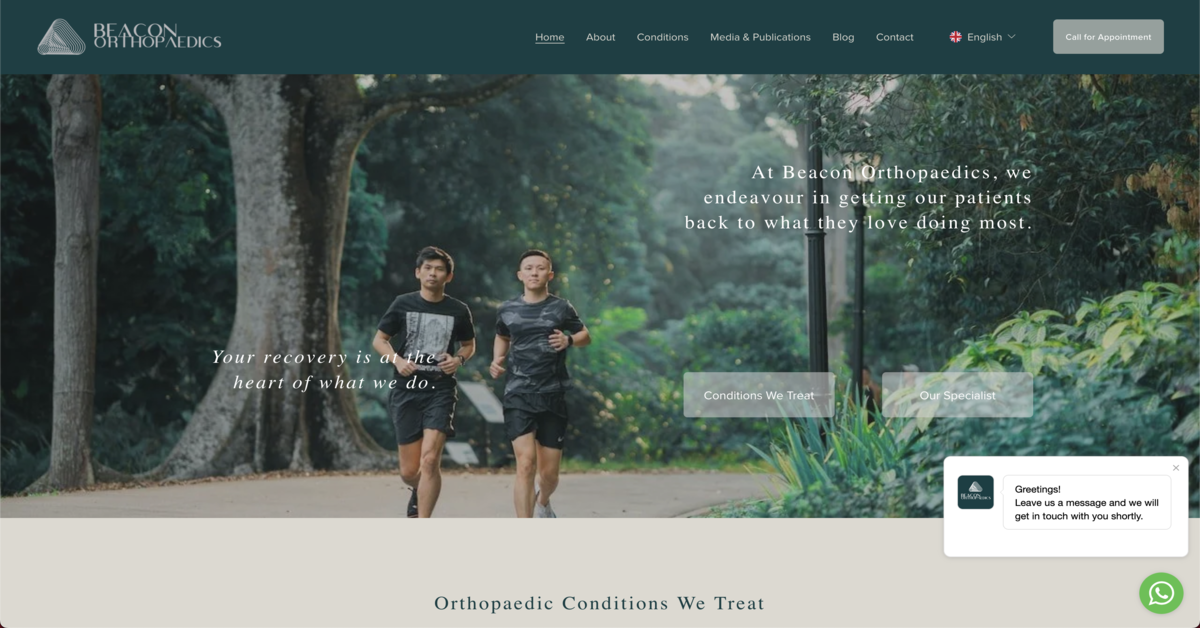 Beacon Orthopaedics - orthopaedic doctors for elite care in Singapore