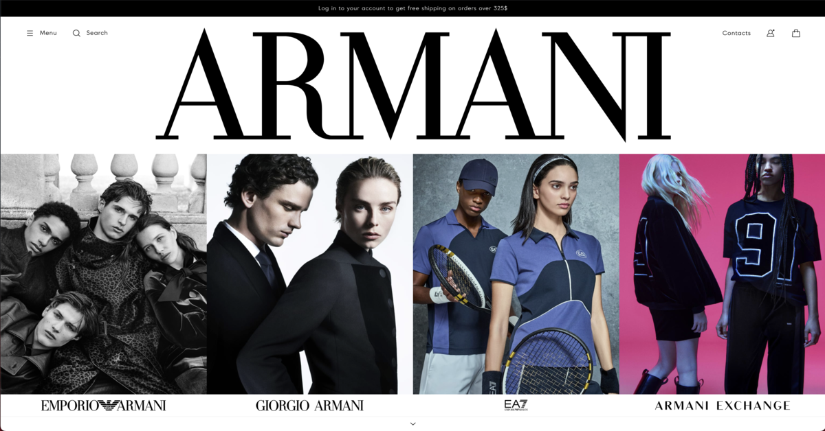 Giorgio Armani - luxury male perfume brands for sophisticated gentleman in Singapore
