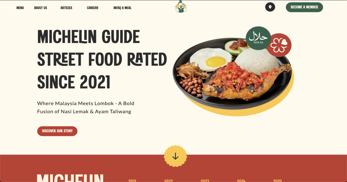 Nasi Lemak Ayam Taliwang - musttry food stalls at lau pa sat in Singapore