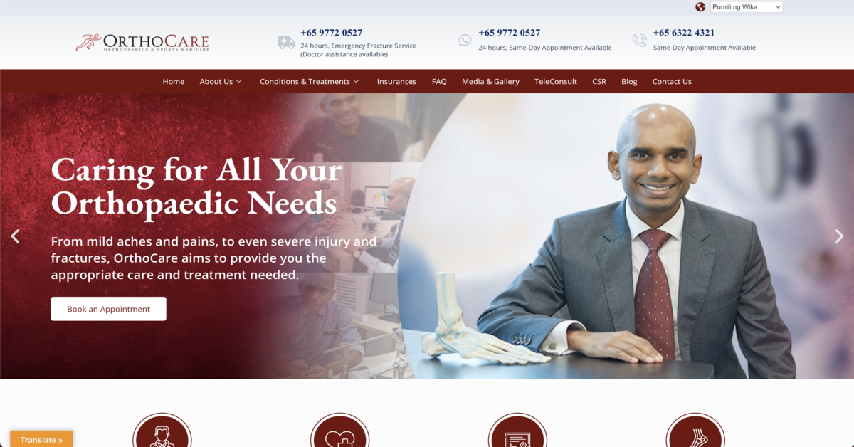 Orthocare Orthopaedics And Sports Medicine - orthopaedic doctors for elite care in Singapore