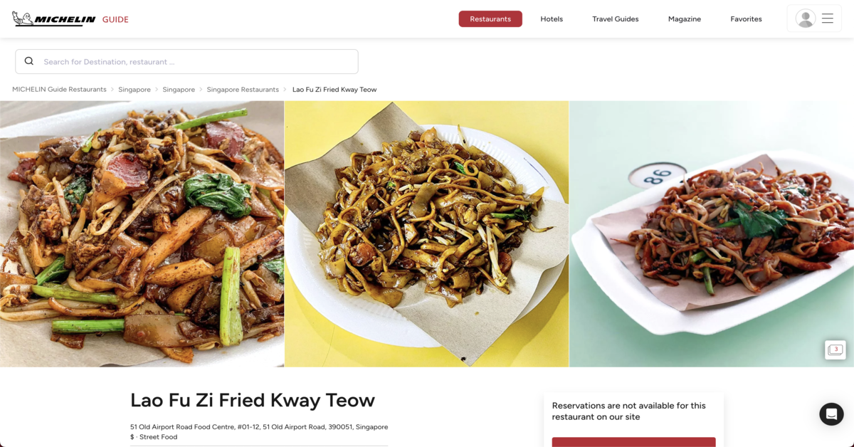 Lao Fu Zi Fried Kway Teow - musttry food stalls at lau pa sat in Singapore