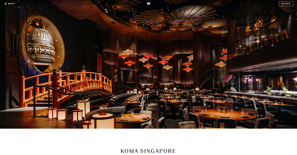 Koma Singapore - marina bay sands food experiences for exquisite culinary indulgence in Singapore