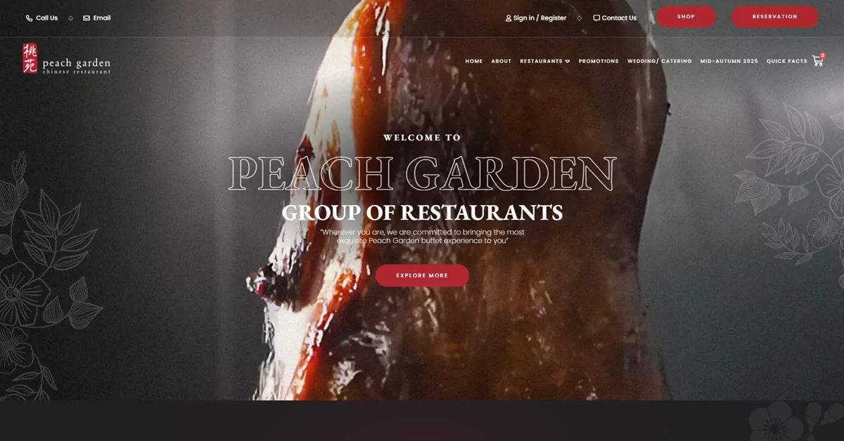 Peach Garden - dim sum restaurants for refined epicure in Singapore