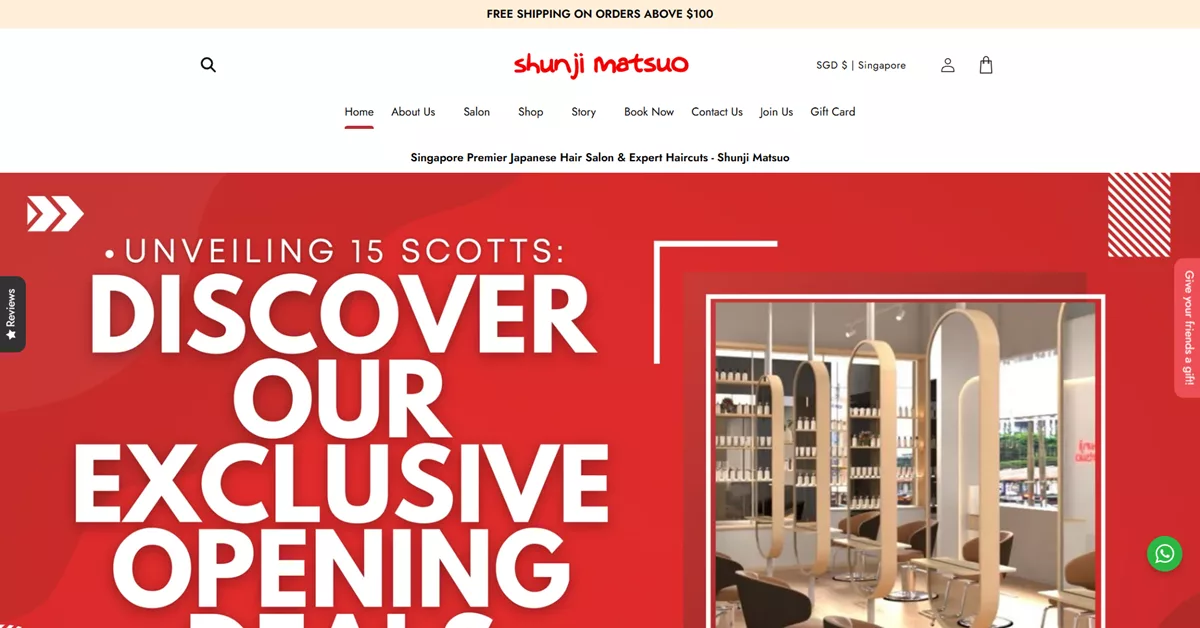 Shunji Matsuo Hair Studio - exquisite hair salons for discerning aesthete in Singapore