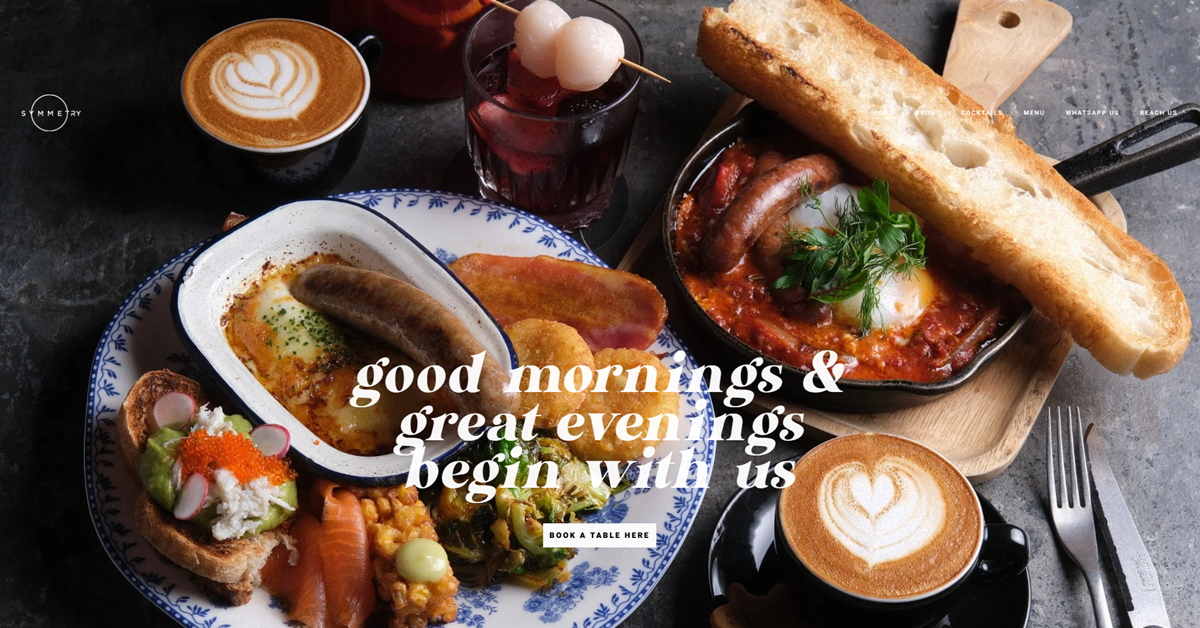 Symmetry - finest breakfast cafes a curated selection for discerning palate in Singapore