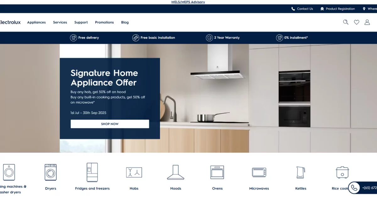 Electrolux - elevating kitchen finest dishwashers in Singapore