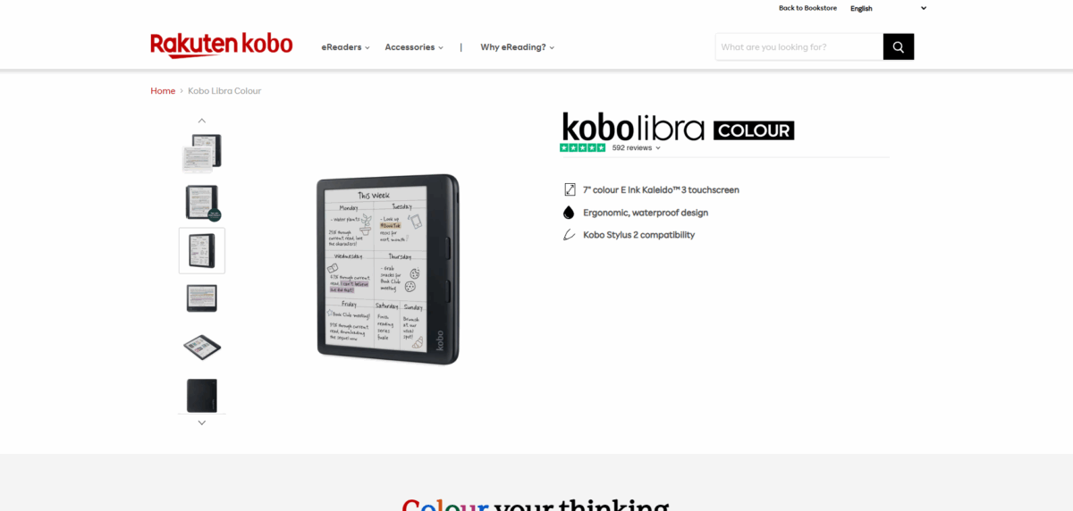 Kobo Libra Colour - ereaders for sophisticated readers in Singapore