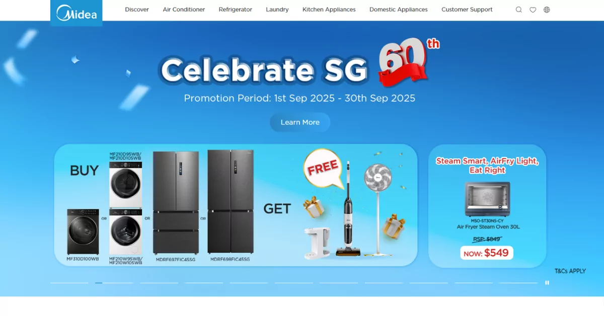 Midea - elevating kitchen finest dishwashers in Singapore