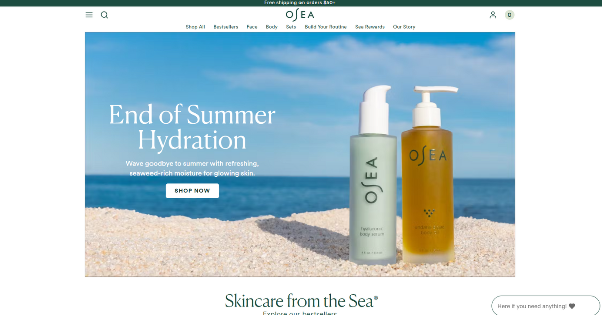 Osea - cleansing milks elevate skincare ritual with luxurious essentials in Singapore