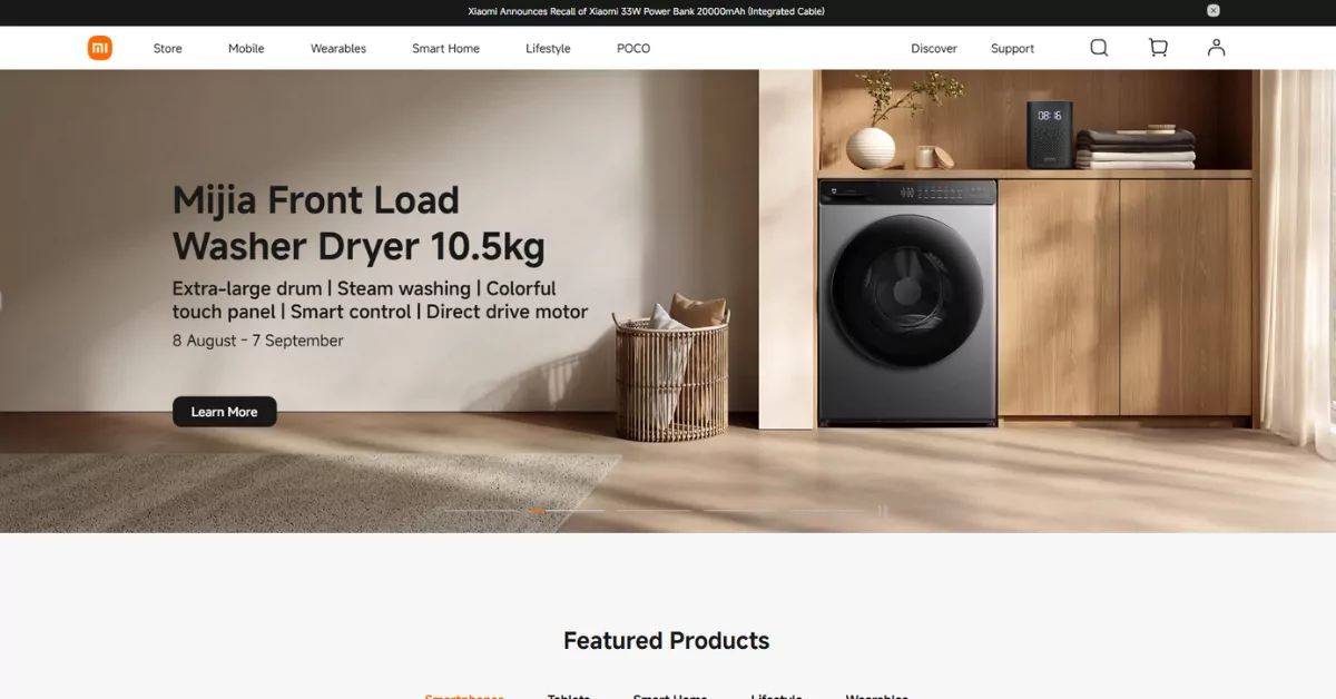 Xiaomi - elevating kitchen finest dishwashers in Singapore
