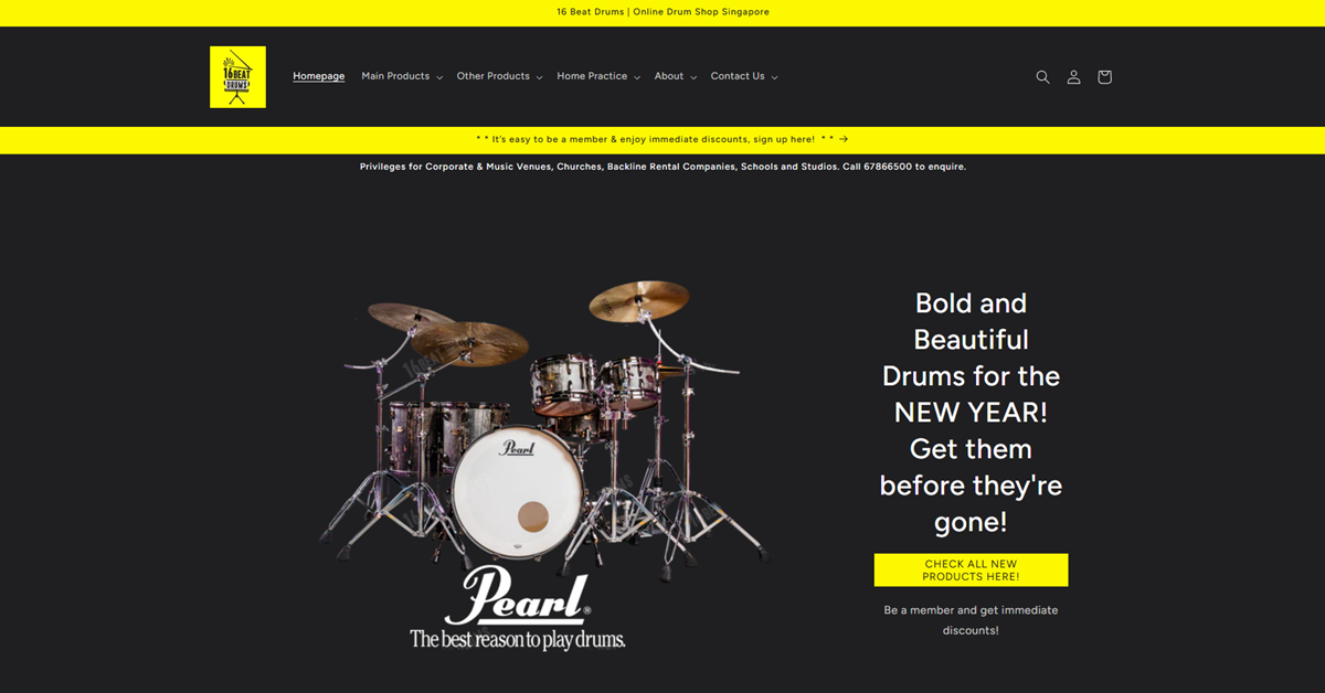 16 Beat Drums - atas drum set brands ignite inner rhythm maestro in Singapore