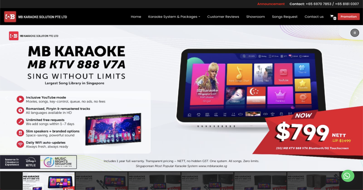 Mb Karaoke - karaoke systems for elevated home entertainment in Singapore