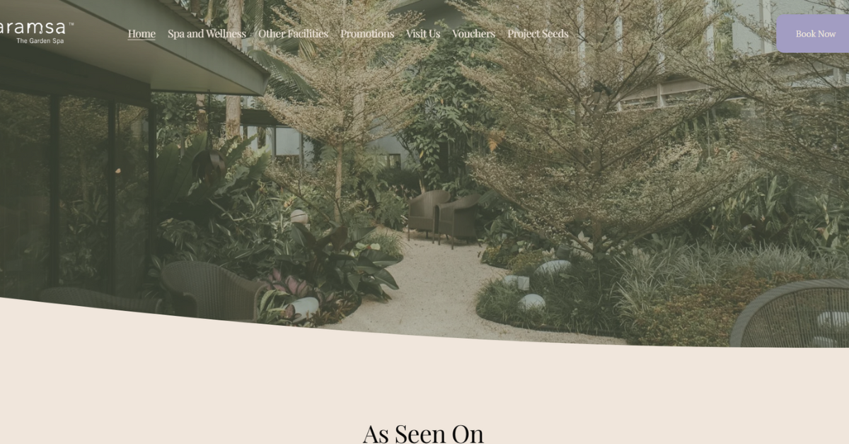 Aramsa The Garden Spa - exquisite couple spas for unparalleled intimacy and rejuvenation in Singapor
