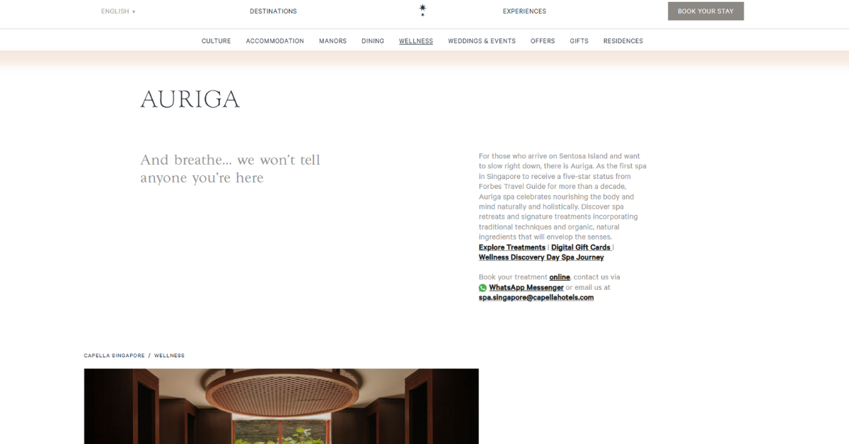 Auriga Spa - exquisite couple spas for unparalleled intimacy and rejuvenation in Singapore