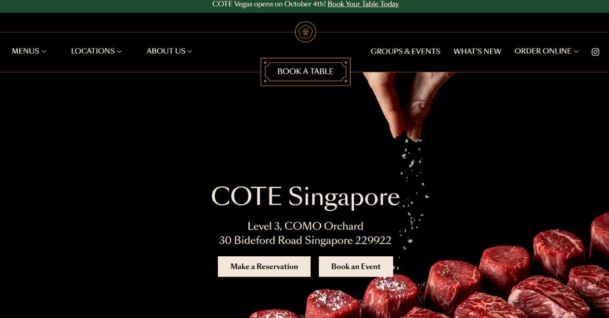 Cote Korean Steakhouse - indulging orchards finest steakhouses for discerning palate in Singapore