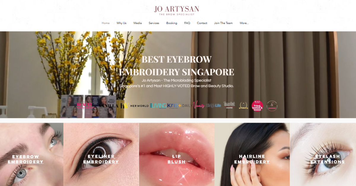 Jo Artysan - eyebrow embroidery salons for effortlessly elevated arcs in Singapore