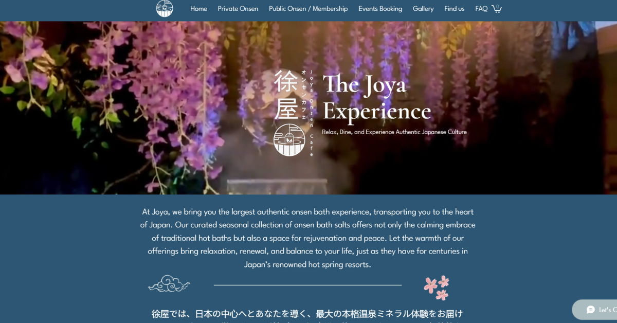 Joya Onsen Cafe - exquisite couple spas for unparalleled intimacy and rejuvenation in Singapore