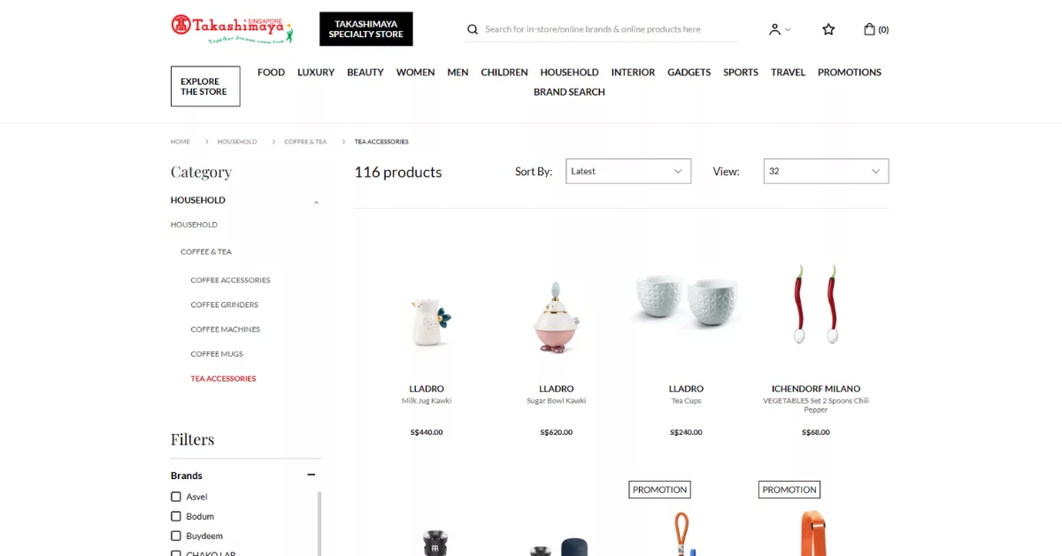 Takashimaya - finest tea sets elevating tea rituals with timeless elegance in Singapore