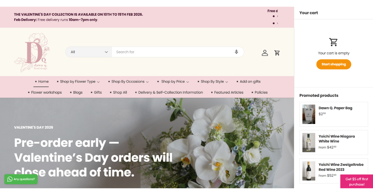 Dawn Q. Floral Design: Premier Online Florist for Fresh and Preserved Flower Delivery in Singapore