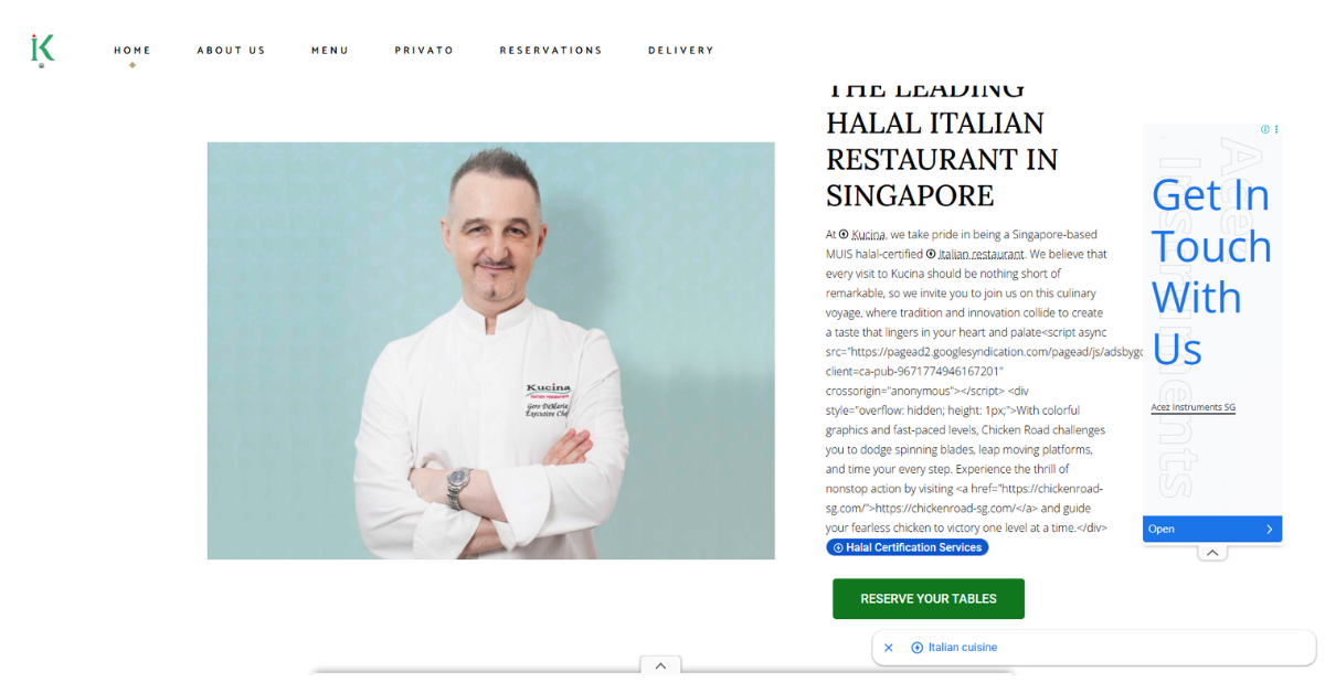 Kucina Italian: Halal Italian Restaurant and Catering in Singapore