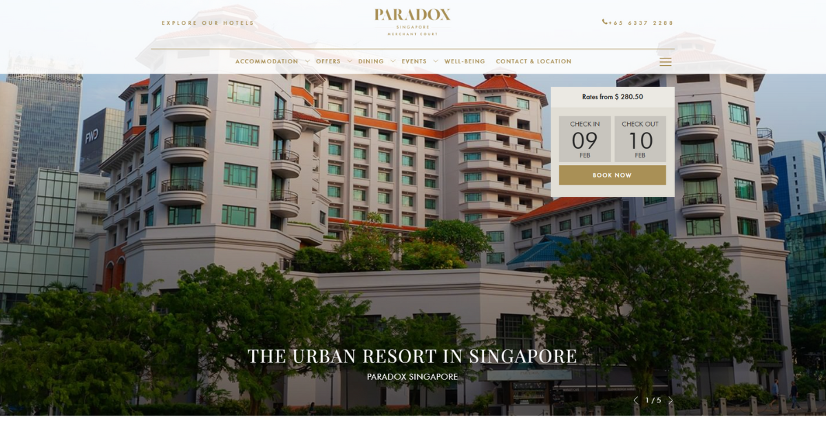 Paradox Singapore Merchant Court: Luxury Hotel in Clarke Quay, Singapore
