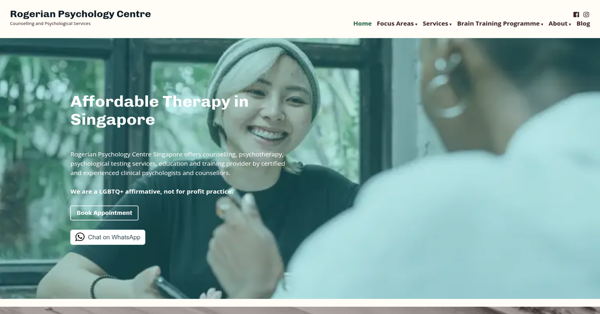 ROGERIAN PSYCHOLOGY CENTRE Singapore: Affordable Counselling Psychotherapy and Psychological Testing