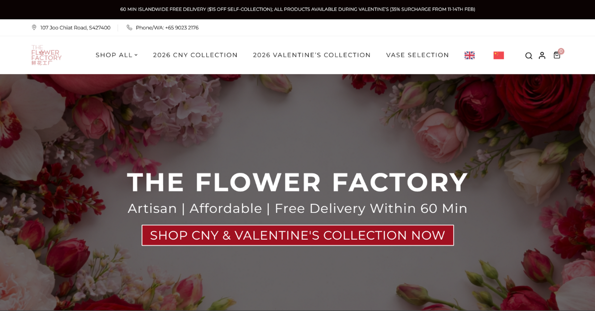 The Flower Factory: Artisan Florist in Singapore with Instant Flower Delivery