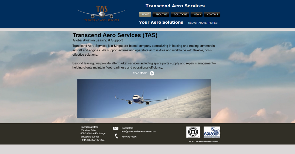 Transcend Aero Services: Premier Aviation Leasing and Asset Management in Singapore