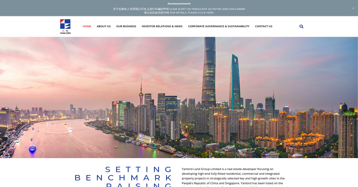 Yanlord Land Group Limited: Premium Real Estate Developer Delivering Excellence in Singapore